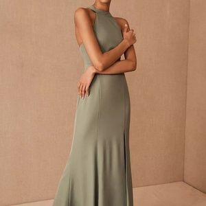 BLHDN Serephine Crepe Maxi Dress Moss Size 6